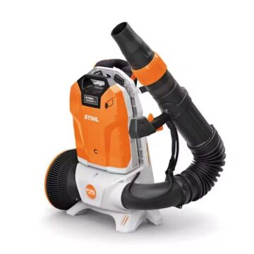 White Battery Operated Backpack Blower
