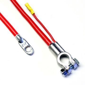 EAST PENN 25 in 2 AWG Red Battery Cable with Auxiliary Leads