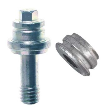 EAST PENN 3/8 in-16 UNC Steel Zinc Plated Long Side Terminal Bolt with Spacer