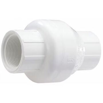Campbell 1-1/4 in FNPT x FNPT PVC Swing Check Valve