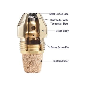 Delavan 80 deg 0.50 gph Brass Hollow Cone Fuel Nozzle