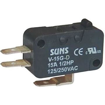 125/250 VAC SPDT 15 A at 24 V Miniature Snap Action Switch