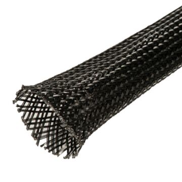 DC Polyethylene Terephthalate Black 1/4 in Inside Standard Expandable Sleeving