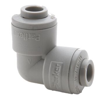 Parker 3/8 x 1/4 in Tube 90 deg 300 psi Push to Connect Union Elbow