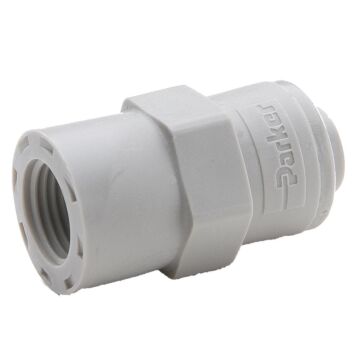 Parker 7/16-24 U 300 psi Gray Push to Connect Adapter