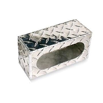 Aluminum Oval Light 8-1/2 in W x 3-7/8 in H x 3-1/2 in D Single Hole Diamond Plate Mounting Box
