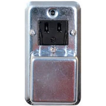125 V 15 A Gray Fuse Cover with Receptacle