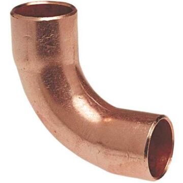 Elbow 1/2 in Copper Pressure Cup Long Radius Elbow