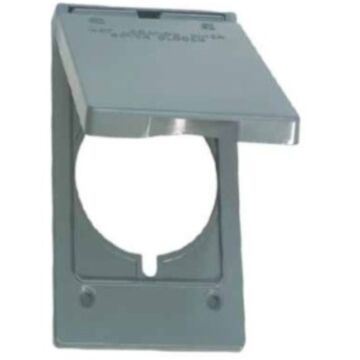 BWF 4-9/16 in 2-13/16 in Gray Power Outlet Cover