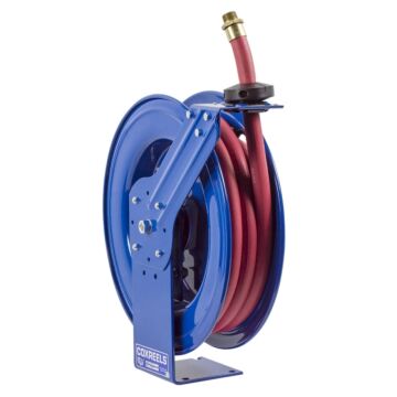 Coxreels 3/4 in ID x 1-3/16 in OD x 25 ft L 300 psi Cartridge Style Spring Motor 1-Pedestal Heavy Duty Specialty Spring Driven Hose Reel