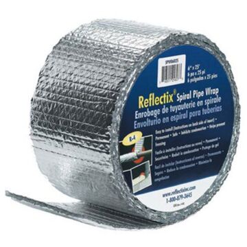 Reflectix 6 in Aluminum 25 ft Spiral Pipe Wrap