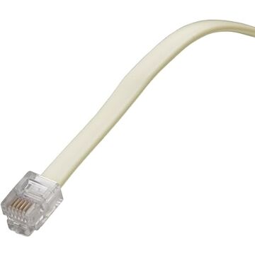 AmerTac 25 ft Almond Connecting Phone or Modem to Phone Outlet Telephone Cord