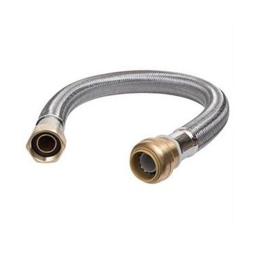 3/4 x 1 in Push-Fit x FIP 200 psi Braided Water Softener Connector