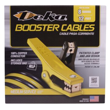 12 ft 8 AWG Copper Medium Service Booster Cable