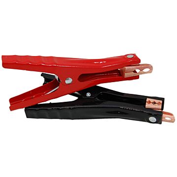 PVC Coated Steel Red/Black 400 A Heavy Duty Charge Clamp Set
