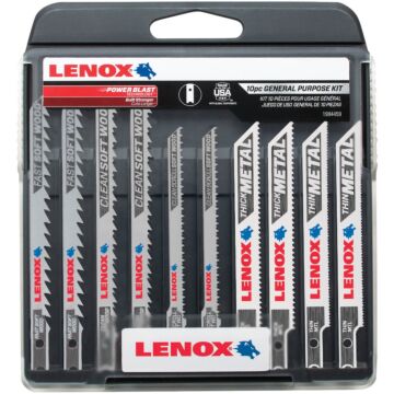 Lenox 10-Piece U-Shank General Purpose Jig Saw Blade Assortment