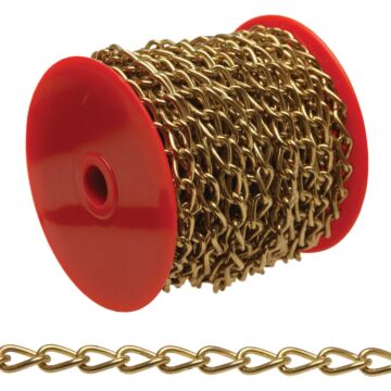Campbell #200 49 Ft. Brass-Plated Metal Craft Chain