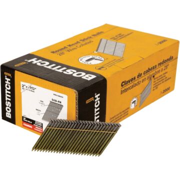 BOSTITCH Framing Nails, 28 Degree, Wire Weld, 2-Inch X 113-Inch, 2000-Pack