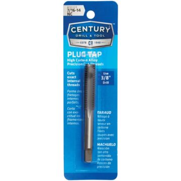 Century Drill & Tool 7/16-14 Carbon Steel National Coarse Tap-Plug