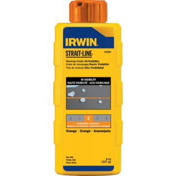 Irwin STRAIT-LINE 8 Oz. Orange Hi-Visibility Chalk Line Chalk