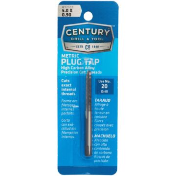 Century Drill & Tool 5.0x0.90 Carbon Steel Metric Tap