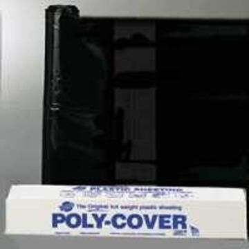 Poly Film Black Plastic Sheeting 200 ft x 3 ft 4 Mil