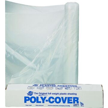 Poly Film Clear Plastic Sheeting 100 ft x 28 ft 6 Mil