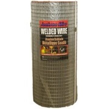 Jackson Wire 10 08 37 14 Welded Wire Fence, 100 ft L, 30 in H, 1/2 x 1 in Mesh, 16 Gauge, Galvanized