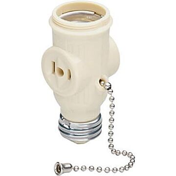 LMPHLDR MED 2P 2W OUTLET PULL CHAIN