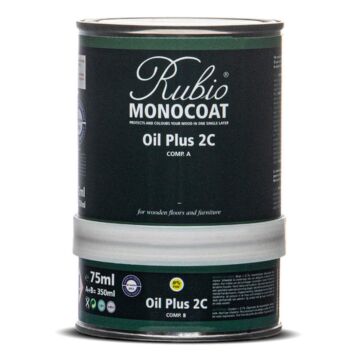 Rubio Monocoat 350 mL Black Oil Plus 2C Hardwax Wood Oil Finish