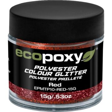 EcoPoxy 15 g Solid Red Polyester Color Glitter