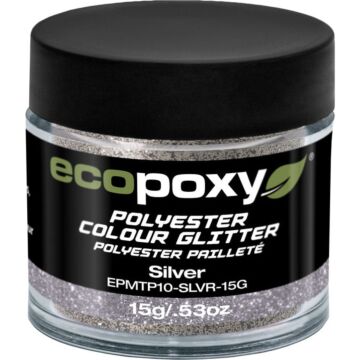 EcoPoxy 15 g Solid Silver Polyester Color Glitter
