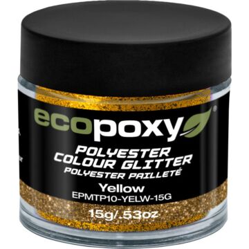 EcoPoxy 15 g Solid Yellow Polyester Color Glitter