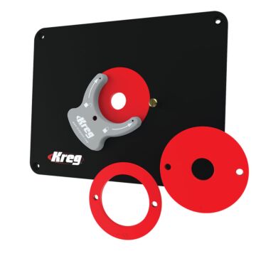 Kreg 9-1/4 x 11-3/4 in 3/8 in Phenolic Predrilled Porter-Cable & Bosch Precision Router Table Insert Plate