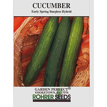 Rohrer Seeds 3-10 1/2 in 3-4 in Early Spring Burpless Hybrid Cucumber Seeds