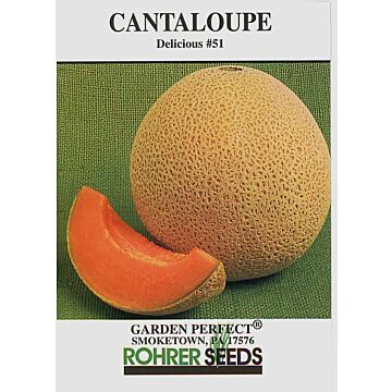 Rohrer Seeds 3-10 1/2 in 6 in Delicious 51 Cantaloupe Seeds