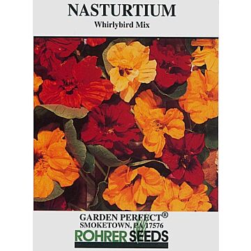 Rohrer Seeds Tropaeolum Majus 10-12 1 in Annual Whirlybird Mixed Nasturtium Seeds