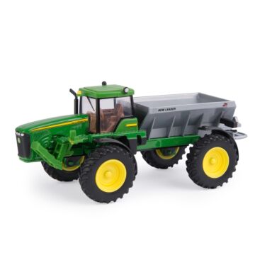 TOMY 3+ Die Cast and Plastic Green and Grey Dry Box Spreader Toy Tractor