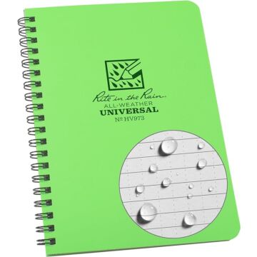 Hi-Vis Green Unv Spiral Notebook