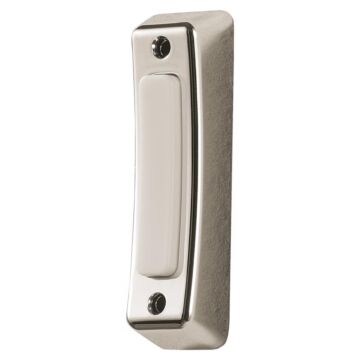 Satin Nickel Silver Metal Wired Pushbutton Doorbell