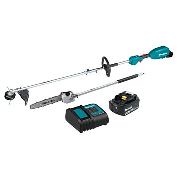 18V LXT Lithium-Ion Brushless Cordless Couple Shaft Power Head Kit w/ 13" String Trimmer & 10" Pole Saw Attachments (4.0Ah)