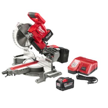 M18 FUEL Brushless 10 In. Dual Bevel Sliding Compound Cordless Miter Saw Kit with 8.0 Ah Battery & Charger