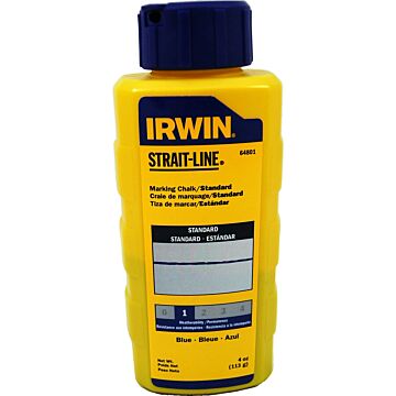 IRWIN Strait-Line Standard Marking Chalk, Blue, 4-Ounce