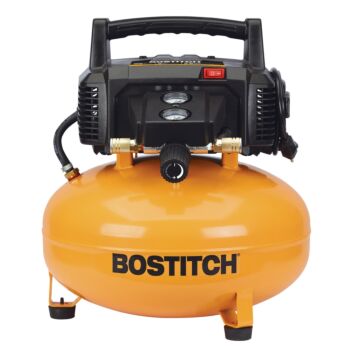 BOSTITCH Pancake Air Compressor, Oil-Free, 6 Gallon, 150 Psi