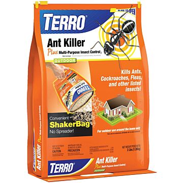 TERRO 3 lb Ant Killer Plus – Also Kills Cockroaches, Fleas, and other listed insects