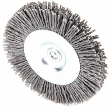 1/4 in Grey 4 in X-Coarse Wheel Brush