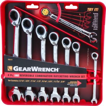 8pc Gearwrench Set Fractional