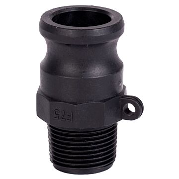 3/4 in Male Coupler X Male Coupler Npt Connection Type Polypropylene Type F Cam and Groove Coupling
