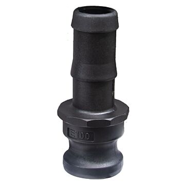 1 in Male Coupler x Barb Connection Type Poly Type E Cam and Groove Coupling