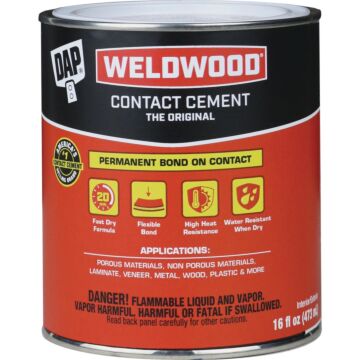 Dap Weldwood Contact Cement, 16oz